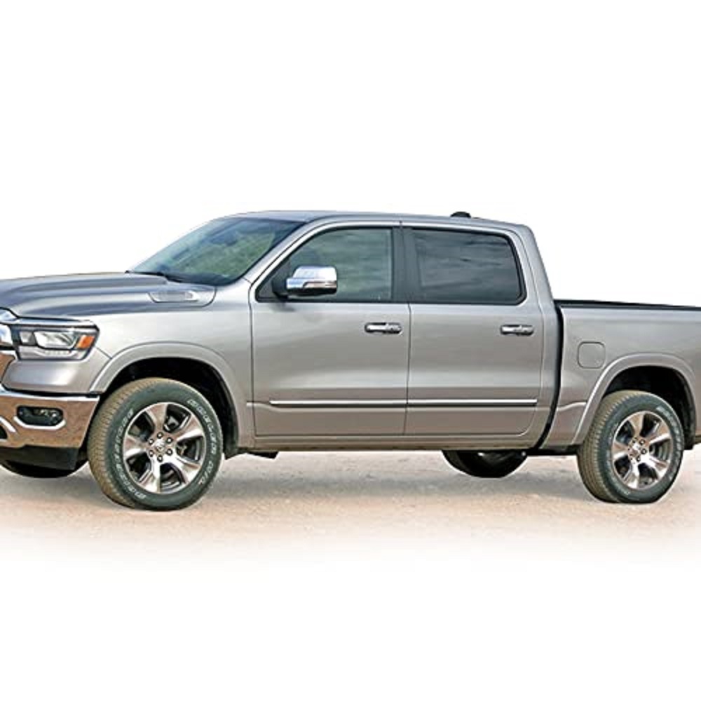 Gplusmotor Black Body Side Molding Trim Set - 2019-2021 Dodge Ram 1500 Crew Cab - Direct Replacement
