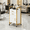 White, variant on Black and Gold Salon Rolling Cart with Wheels, Mobile Beauty Trolley with 2 Drawers, Salon Station with Storage Cabinet for Hair Stylist, Rolling Beauty Station for Barbershop, Spa & Tattoo