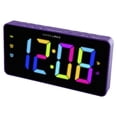 thumbnail image 1 of HANNLOMAX HX-160CR PLL Radio FM Reloj despertador, pantalla LED de 2,5" con color RGB (7 colores regulares y 4 modos de carga de color dinámico), función de atenuación de pantalla, solo funcionamiento, 1 of 5