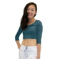 thumbnail image 2 of Top - Crop Top, 3/4 Sleeve, 2 of 2