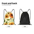 thumbnail image 5 of Easygdp Sunflowers And Butterflies Drawstring Backpack, Beach Sackpack, Travel Sackpack Lightweight for Sports, Gym, Travel, Swimming - Medium, 5 of 9