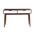 thumbnail image 5 of ACME Christa Rectangular 2-Drawer Wooden Console Table in Walnut and White, 5 of 5