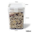 thumbnail image 3 of Crystal Clear Airtight Food Storage Containers with Lids, Plastic Canister Set for Kitchen Organization and Storage, for Flour, Sugar, Cereal, Rice, BPA Free Plastic 8-Pack with Different Sizes, 3 of 7