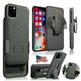 thumbnail image 1 of iPhone 11 12 Pro Max 12 Mini XR XS MAX 7 8 Plus Case, Tekcoo 180 Rotating Swivel Belt Clip Slim Holster Shell Combo Case Cover [Kickstand Feature] for Apple Smart Phone - Black, 1 of 9