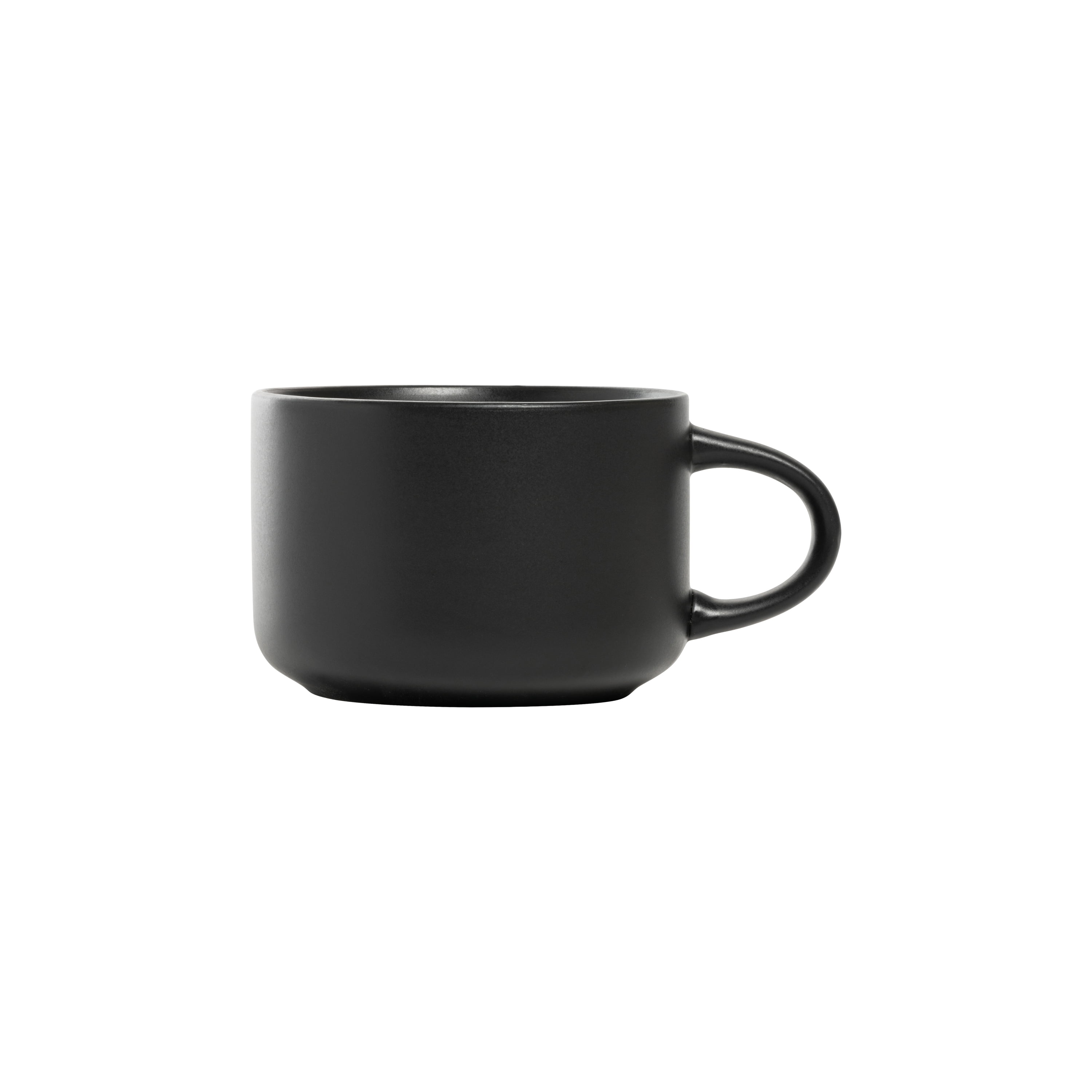 10 Strawberry Street Wazee Matte – 4.75"/22 Oz Oversized Mug - Set of 6 - Black