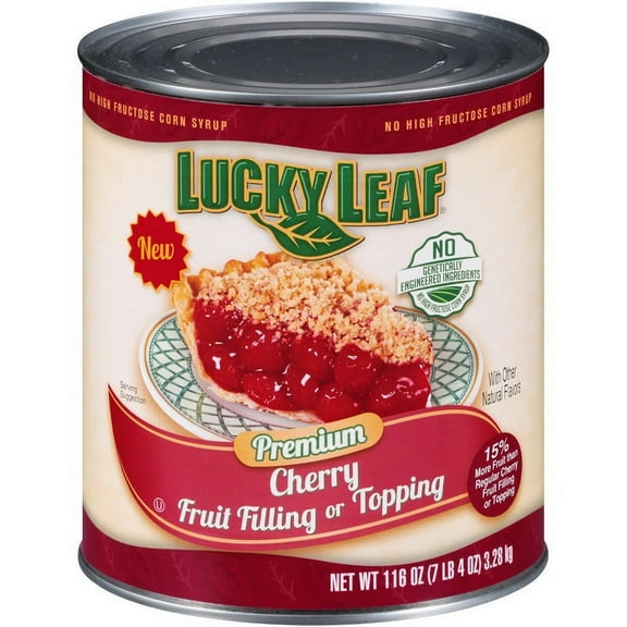 (Price/Case)Lucky Leaf Premium Cherry Fruit Filling Or Topping #10 Can - 3 Per Case