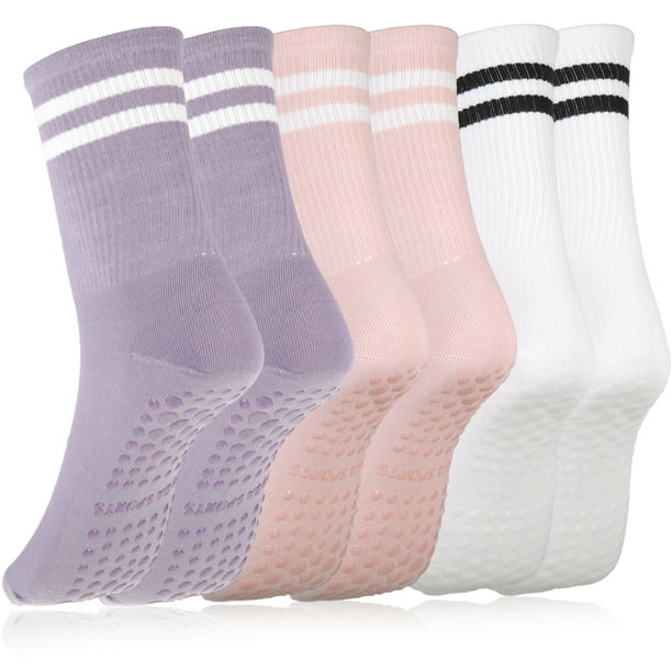 5 Pairs Non Slip Grip Socks For Women Men Yoga Pilates Hospital Slipper  Socks