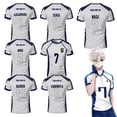 thumbnail image 2 of 2024 verano nuevo azul Lock Anime camiseta de fútbol camiseta de cuello redondo para mujer camisetas deportivas casuales para niños camiseta de manga corta, 2 of 5