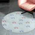 thumbnail image 4 of American Flag Blue Red White Round Carpet Circle Rug Outdoor Patio Area Rug Washable Large Area Rugs Hallway Room Decor Fitness Mats, 4 of 8