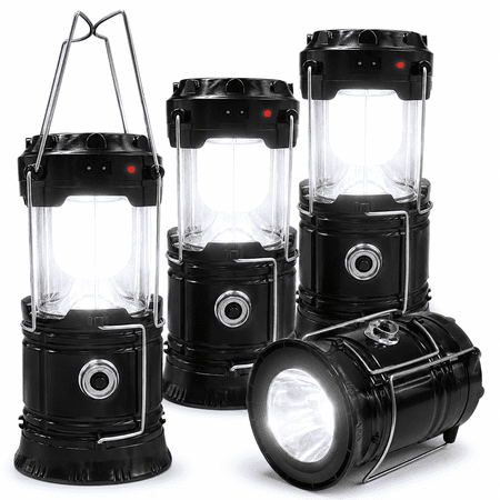 Beeprincess Solar LED Camping Lanterns, 4-Pack