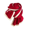 thumbnail image 4 of Milageto Women Men Scarf Neck Scarf Thick Gift 69 inch Costume Accessories Shawl Wrap Red, 4 of 8