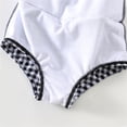 thumbnail image 6 of Toddler Girls Swim Suits One-Piece Cute Plaid Design Athletic For Kids Summer Bathing Suit Size 3-4T, 6 of 9