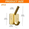 thumbnail image 2 of Hook - Waterproof wall hanging pendant Heavy duty hook for hanging coats/hats/towels/gowns/bathroom hooks/4 packstype:set 3;, 2 of 5