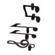 thumbnail image 5 of Candelabro de pared con nota musical negra de hierro único, soporte de vela para colgar en la pared, decoración de velas para té, 4 Uds., 5 of 8