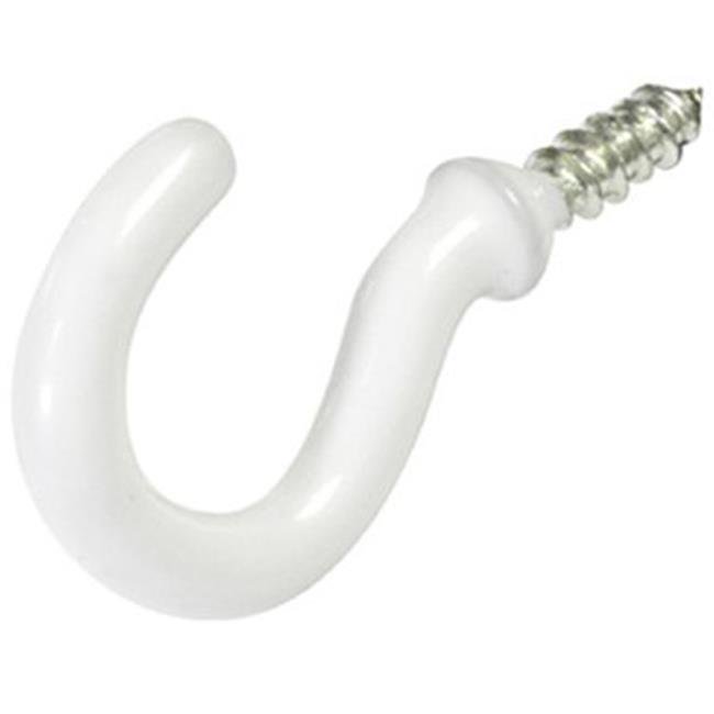 0.75 in. White Vinyl Coated Cup Hook