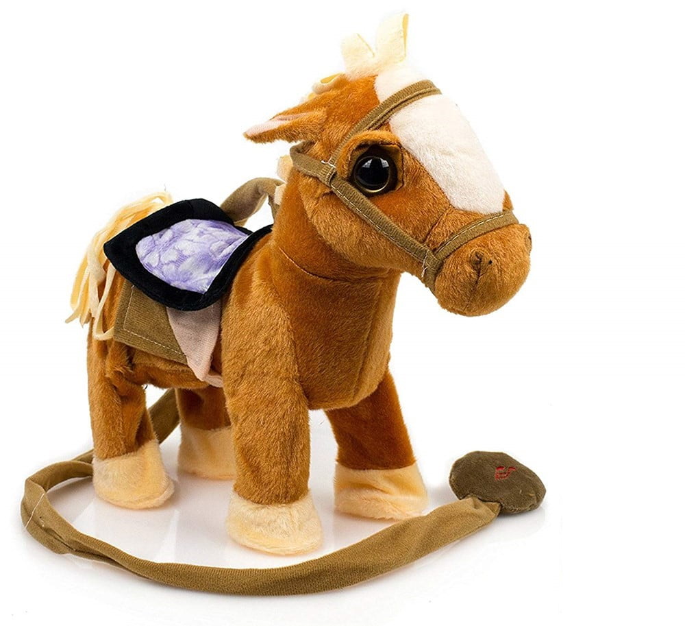 Walking Stuffed Plush Pony Toy 