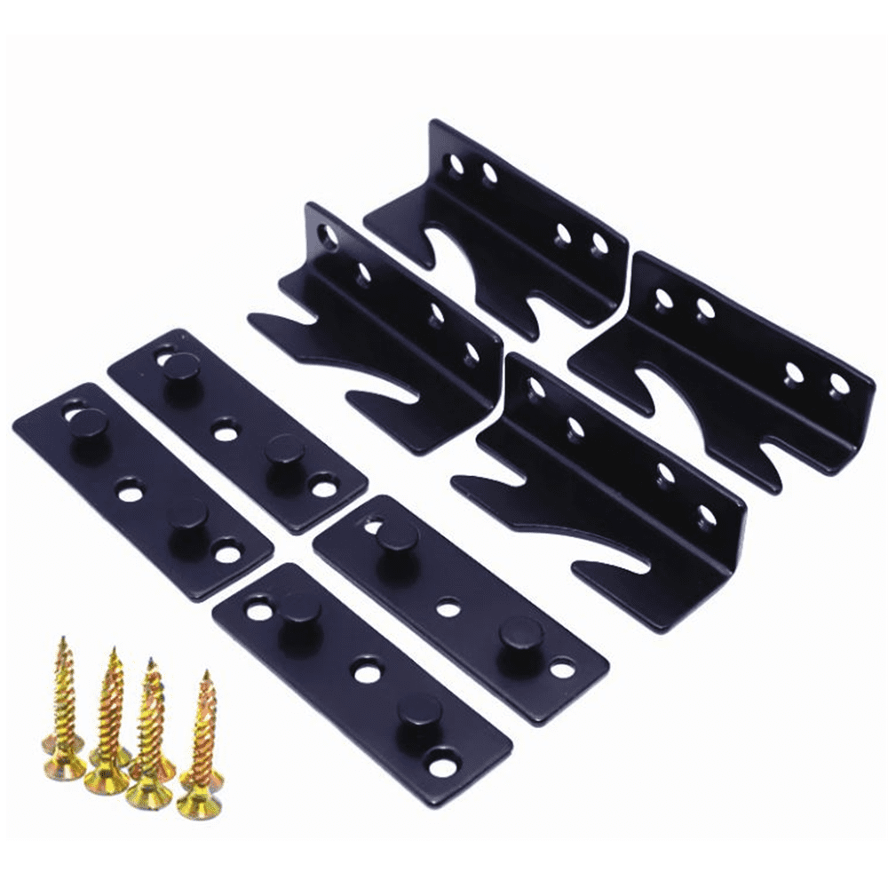 Black Bed Rail Bracket Heavy Duty NonMortise Bed Rail Bracket Bed