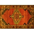 thumbnail image 1 of Ahgly Company Machine Washable Indoor Rectangle Medallion Yellow Traditional Area Rugs, 3' x 5', 1 of 4
