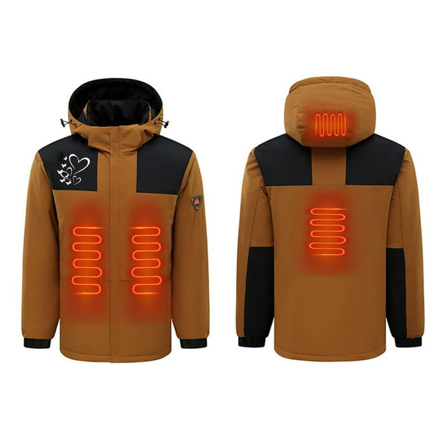 LOVZFMLL Jackets for Women USB Intelligent Constant Temperature Heated Windproof Plus Size Coat for Men And Women Winter 4 Heated Jacket Coat