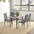 thumbnail image 2 of HOMCOM Dining Chairs Set of 4, Faux Leather Side Chairs with High Back, 2 of 10
