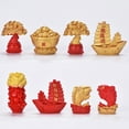 thumbnail image 6 of opvise Mini Resin Fortune Tree Chinese Golden Ingot Home Office Desk Landscape Ornament 5#, 6 of 8