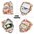 thumbnail image 5 of FORMRS Mini Backpack Purse for Women Travel Daypack Casual Shoulder Bag, Leaves Pattern, 5 of 7