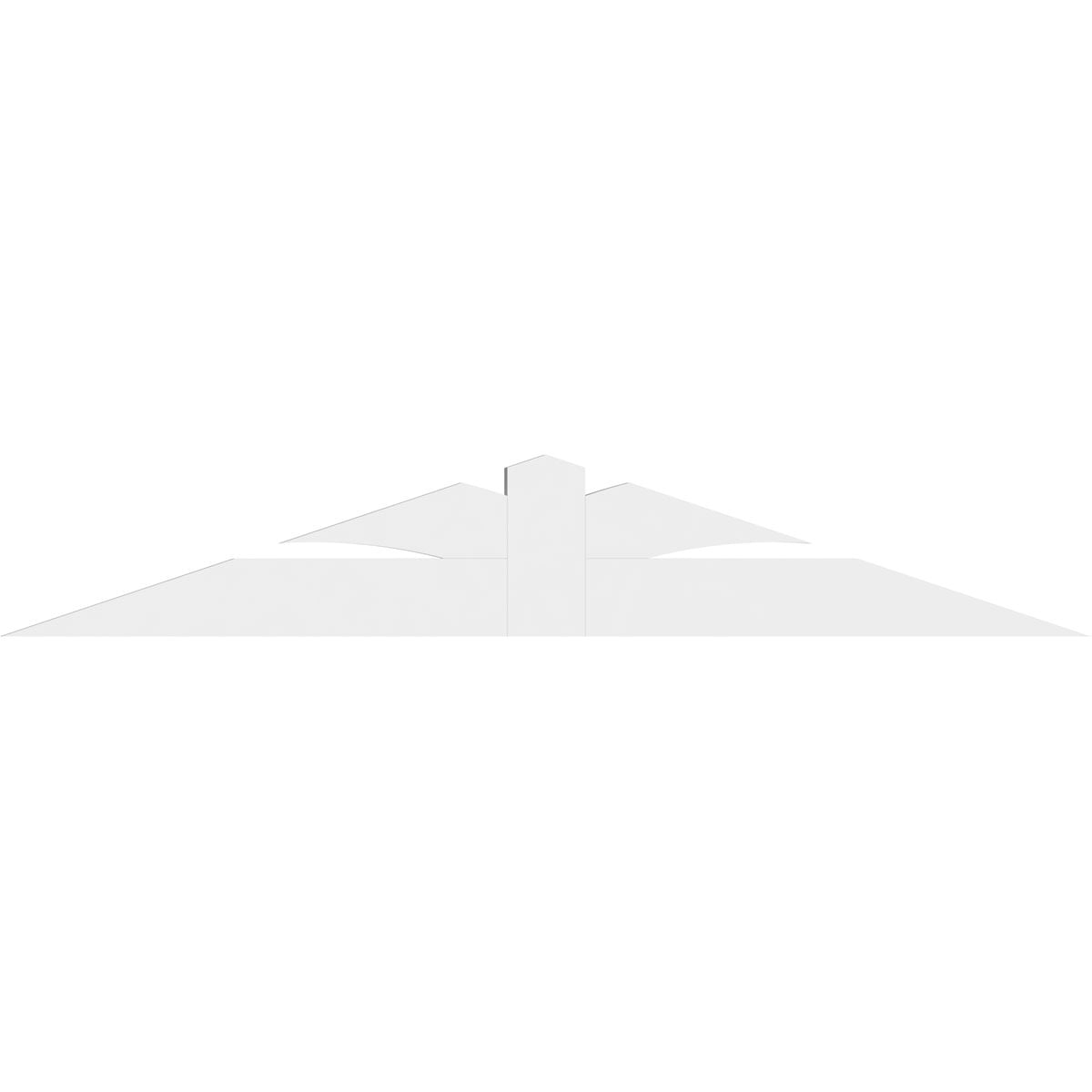84"W x 14"H x 2"D x 6"F, 4/12 Pitch, Richland Architectural Grade PVC Gable Bracket
