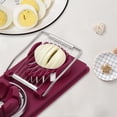 thumbnail image 4 of Oleegame 2PC Potato Fry Cutter Egg Cutter In Two Colors Home 2 In 1 Slicer Fruit/vegetable/food Slicer Fancy Cutter Stainless Steel Wire Divider Red, 4 of 9