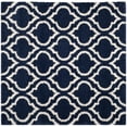 thumbnail image 6 of SAFAVIEH Hudson Louise Geometric Shag Area Rug, Navy/Ivory, 7' x 7' Square, 6 of 10