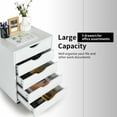 thumbnail image 6 of Gymax 5 Drawer Dresser Home Office Storage Cabinet Chest w/Wheels White, 6 of 10