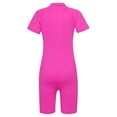 thumbnail image 4 of CHICTRY Girls Short Sleeve Swimming Jumpsuit Zippered Rash Guard Swimwear, 4 of 7