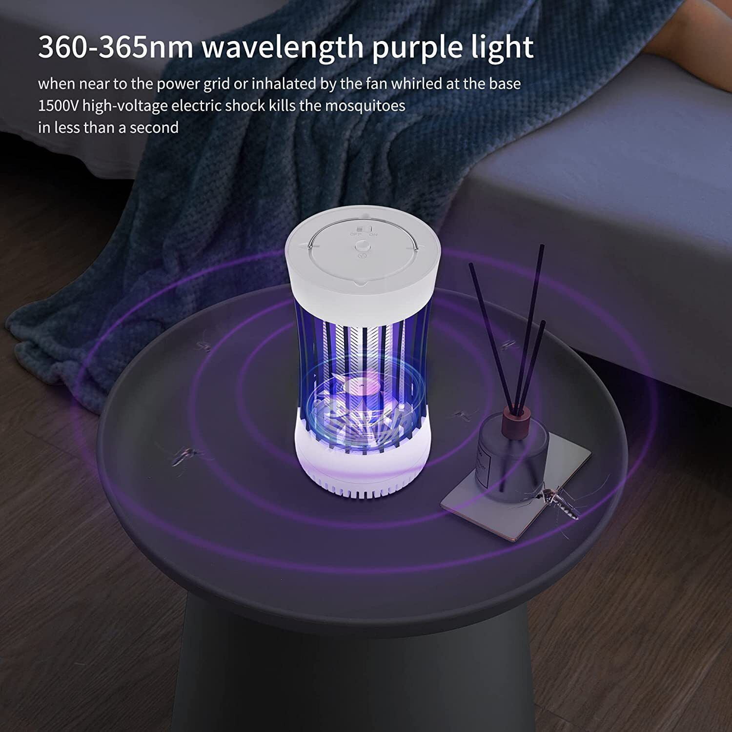 AICase Electric Insect Killer Zapper Mosquito Killer Lamp LED Light Fly Bug Trap