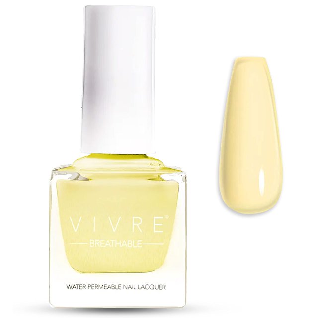 VIVRE Cosmetics Esmalte de uñas Halal brillante de secado rápido - Vegano, no tóxico, de larga duración, transpirable y permeable al agua - Going Bananas