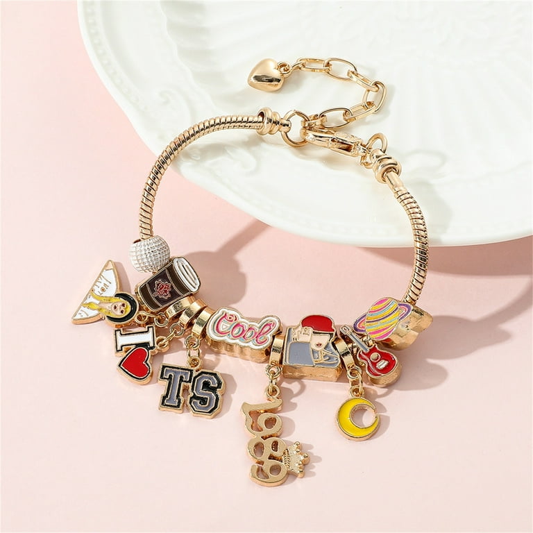 Taylor Swift Bracelets, Taylor Swift Gifts, Music Pendant Bracelet Dripping  Oil Gadget Combination Bracelet Jewelry 