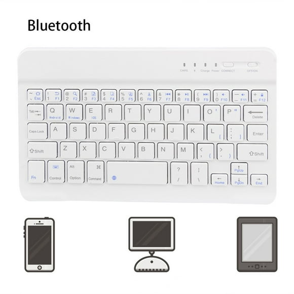 UsRHHA Slim Wireless Bluetooth Keyboard, Ultra-Thin Portable Bluetooth Keyboard for Android Phone Tablet Laptop, Compact 78-Key QWERTY UK Layout Keyboard for Office Home Travel