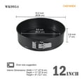 thumbnail image 3 of CHEFMADE Non-Stick 10-inch Round Springform Cake Pan Cheesecake Leak Proof Baking Pan(Black), 3 of 6