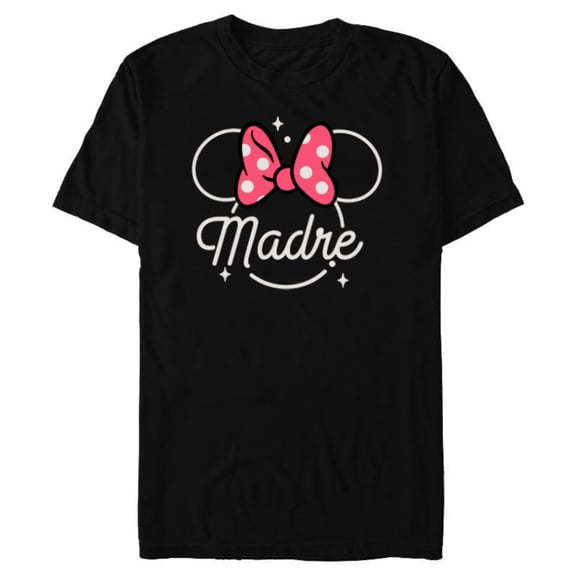 Disney Minnie Mouse Madre Head Icon Magic Mother’s Day - Short Sleeve Blended T-Shirt for Adults - Customized-Black