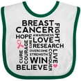 thumbnail image 3 of Inktastic Breast Cancer Awareness Month Saying Boys or Girls Baby Bib, 3 of 4
