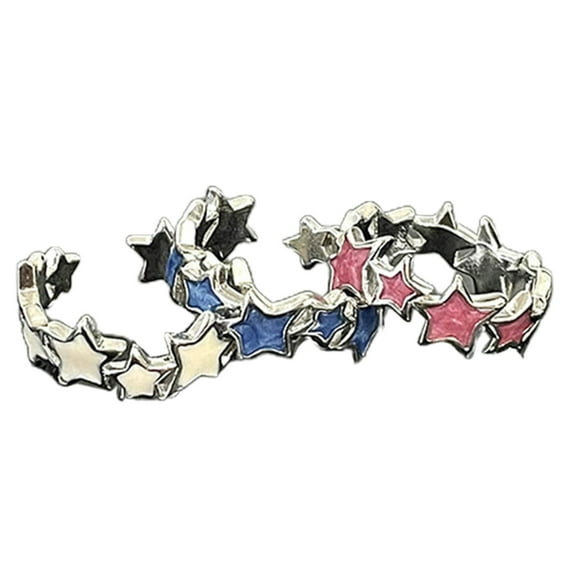 SIEYIO 3Pcs Gothic Vintage Five pointed Star Rings Harajuku Y2k Dopamine Accessory