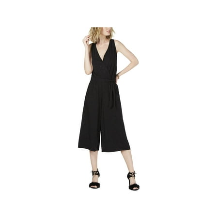 MICHAEL Michael Kors Womens Petites Faux Wrap Glitter Jumpsuit