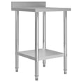 thumbnail image 1 of vidaXL Kitchen Work Table with Backsplash 60x60x93 cm Stainless Steel, 1 of 5