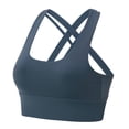 thumbnail image 4 of Sujetador deportivo Kusrkot para mujer de yoga Parte superior recortada con copas extraíbles ajustable, 4 of 8