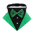 thumbnail image 1 of Bufanda triangular ajustable con pajarita para el Día de San Patricio Verde Negro S, 1 of 9