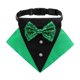 thumbnail image 1 of Collar de bandana ajustable para perro con pajarita de Bufanda triangular de San Patricio Verde Negro L perfecl, 1 of 8