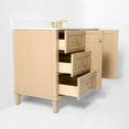 thumbnail image 4 of Hannah 48 in. Off Centered Right Basin Vanity Set in Oak with White Quartz top, 4 of 10