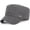 Grey, variant on Unisex Cadet Army Cap Military Adjustable Flat Top Hat for Men Women