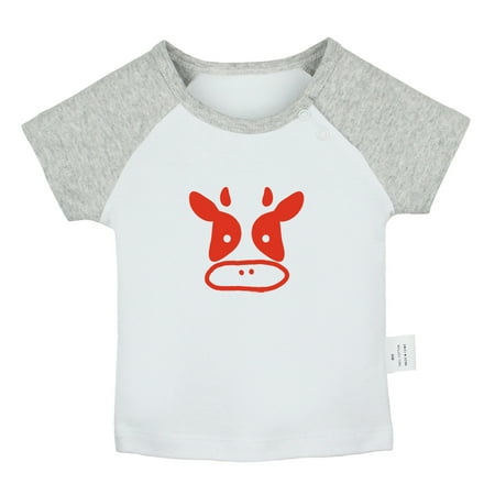 

Holy Cow I m Cute Funny T shirt For Baby Newborn Babies Animal Cow T-shirts Infant Tops 0-24M Kids Graphic Tees Clothing (Short Gray Raglan T-shirt 0-6 Months)