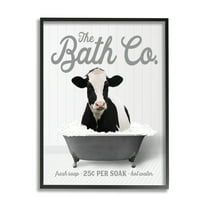 Stupell Industries Farmhouse Bathtub Bubbles Animals & Insects Painting Black Framed Art Print Wall Art, 16 x 20
