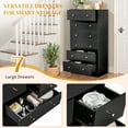 thumbnail image 3 of Ktaxon 7 Drawers Dresser Chests for Bedroom, Wood Chset of Drawers,Dressers Organizer for Bedroom, Living Room,Hallway, Black, 3 of 18