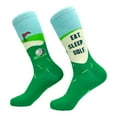 thumbnail image 2 of Men's Eat Sleep Golf Socks Funny Cool Hole In One Golfing Club Footwear, 2 of 4